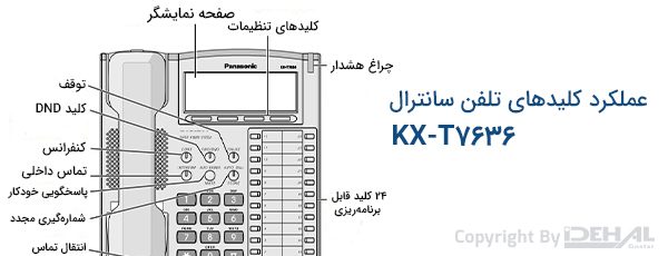 تلفن سانترال دیجیتال پاناسونیک KX-T7636